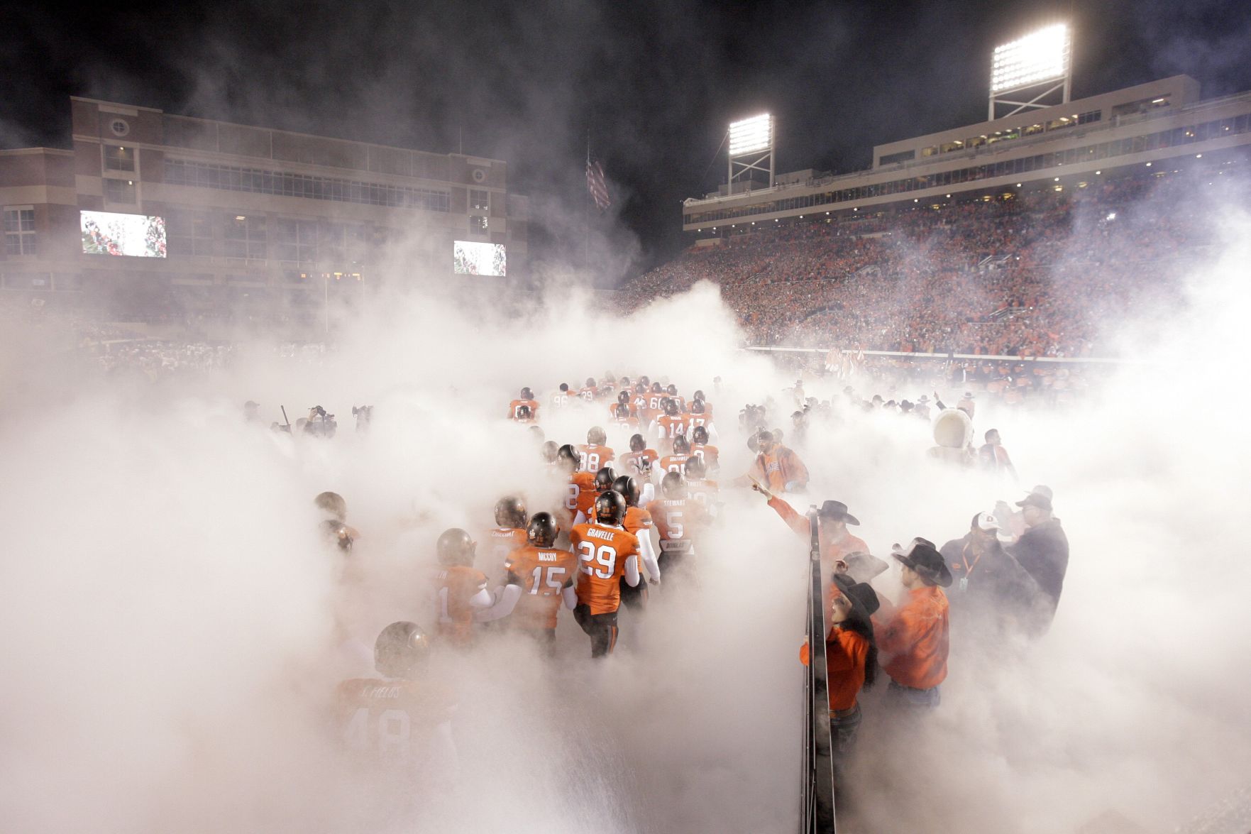 OSU takes field pre-game
